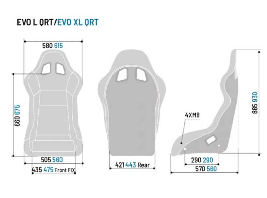 购买Sparco Evo / Evo: / Evo XL QRT玻璃纤维座椅|恶魔Tweeks